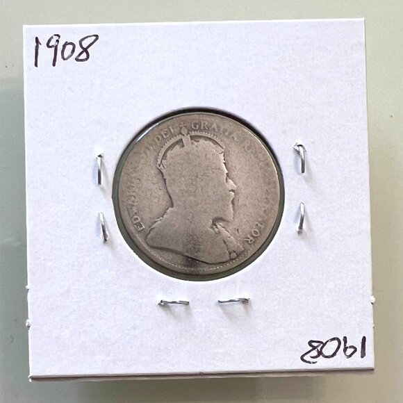 1908, 1909, 1910 & 1911 Canada Sterling Silver 4 x 25¢ Coins! - Picture 4 of 13